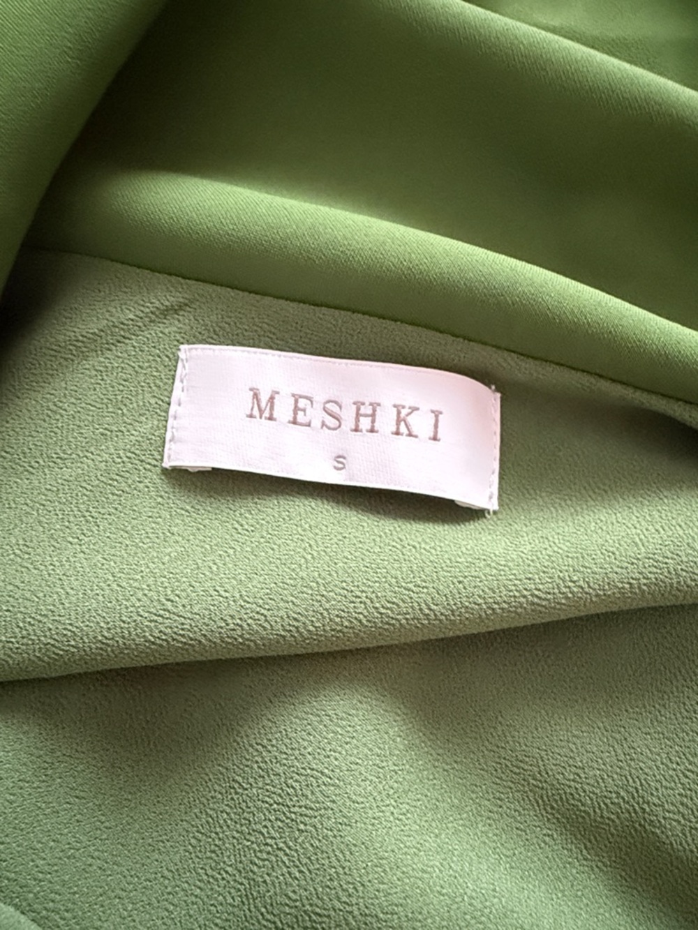 Meshki Green Satin Maxi Dress - Picture 4 of 4
